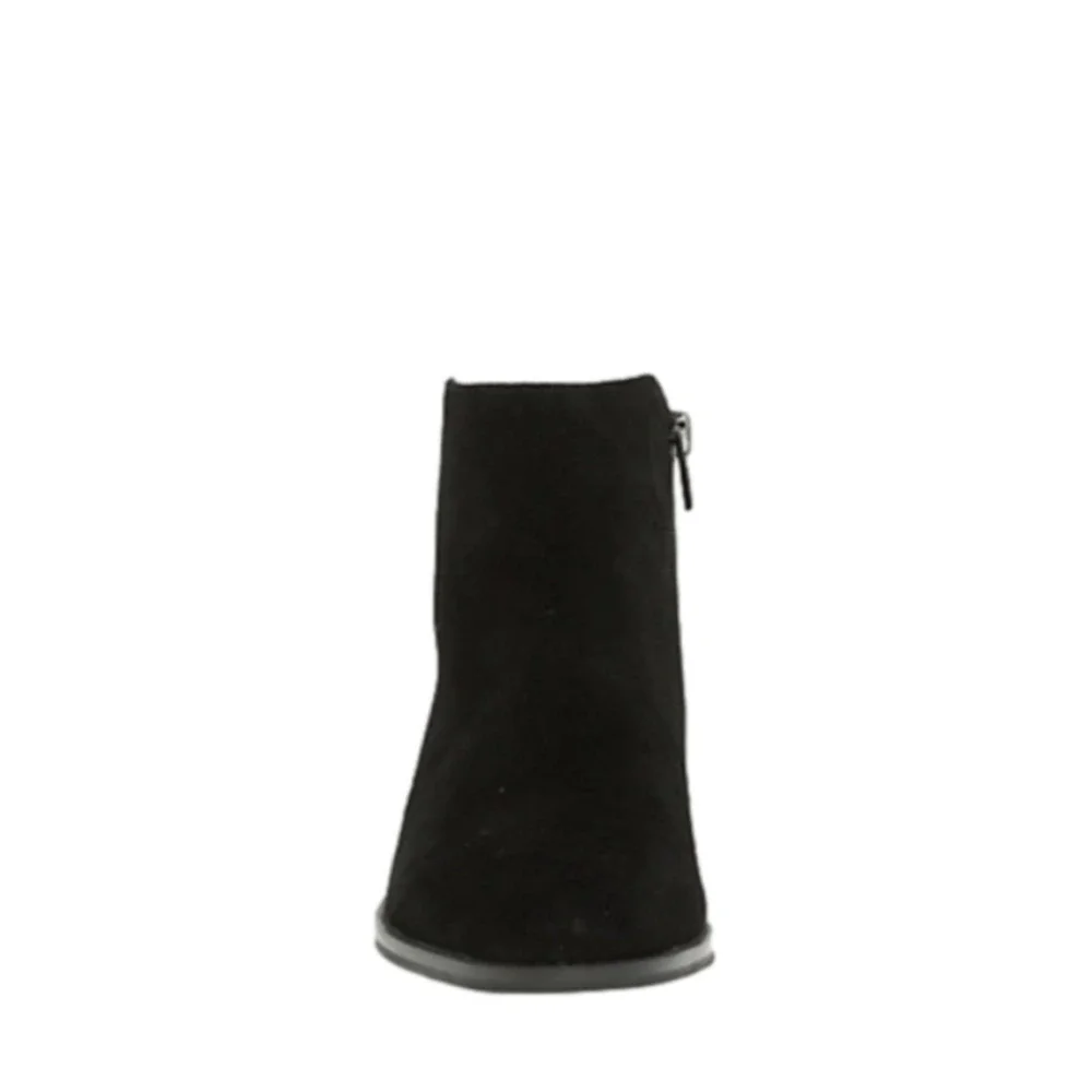 Le Chateau NWT Women's Size 8 (Eur 38) Black Suede Ankle Boots - Picture 4 of 11